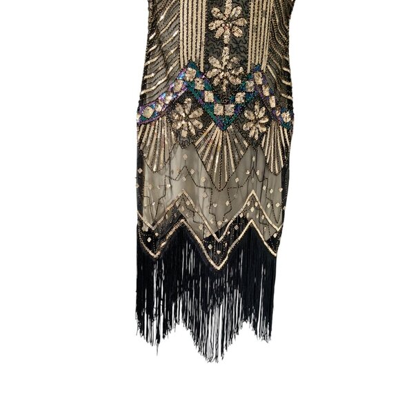 Rorox flapper dress NEW Med 38ch 32w 38/40 hip longest 46' long - Picture 5 of 16